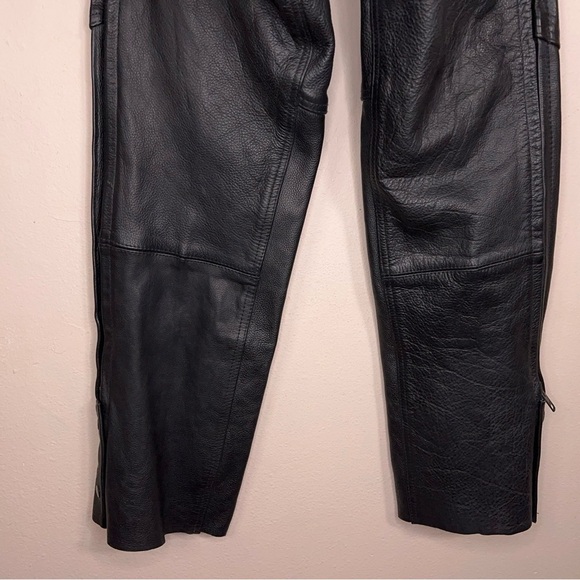 Mens Medium Hot Leathers Black Leather Chaps Biker Adjustable Fit Classic Unisex - Picture 10 of 10
